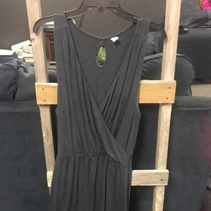 Dark grey dress.